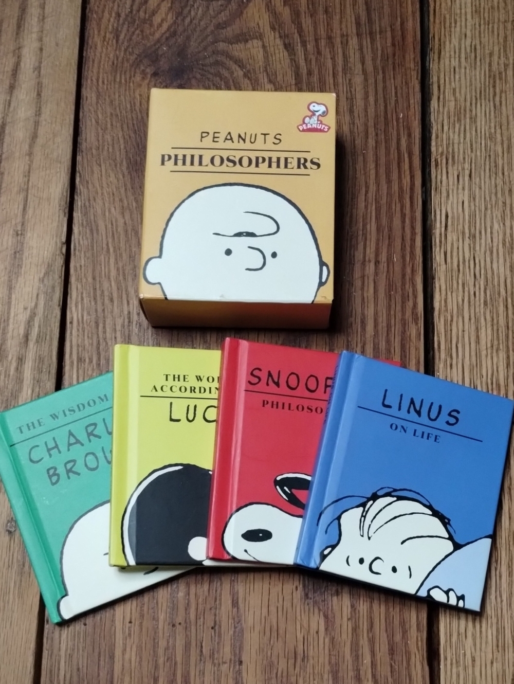 Peanuts Philosophers Boxed Mini Book Set — Blue, Red, Yellow, Green Covers